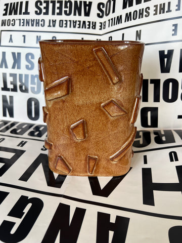 Brown graphic Vase
