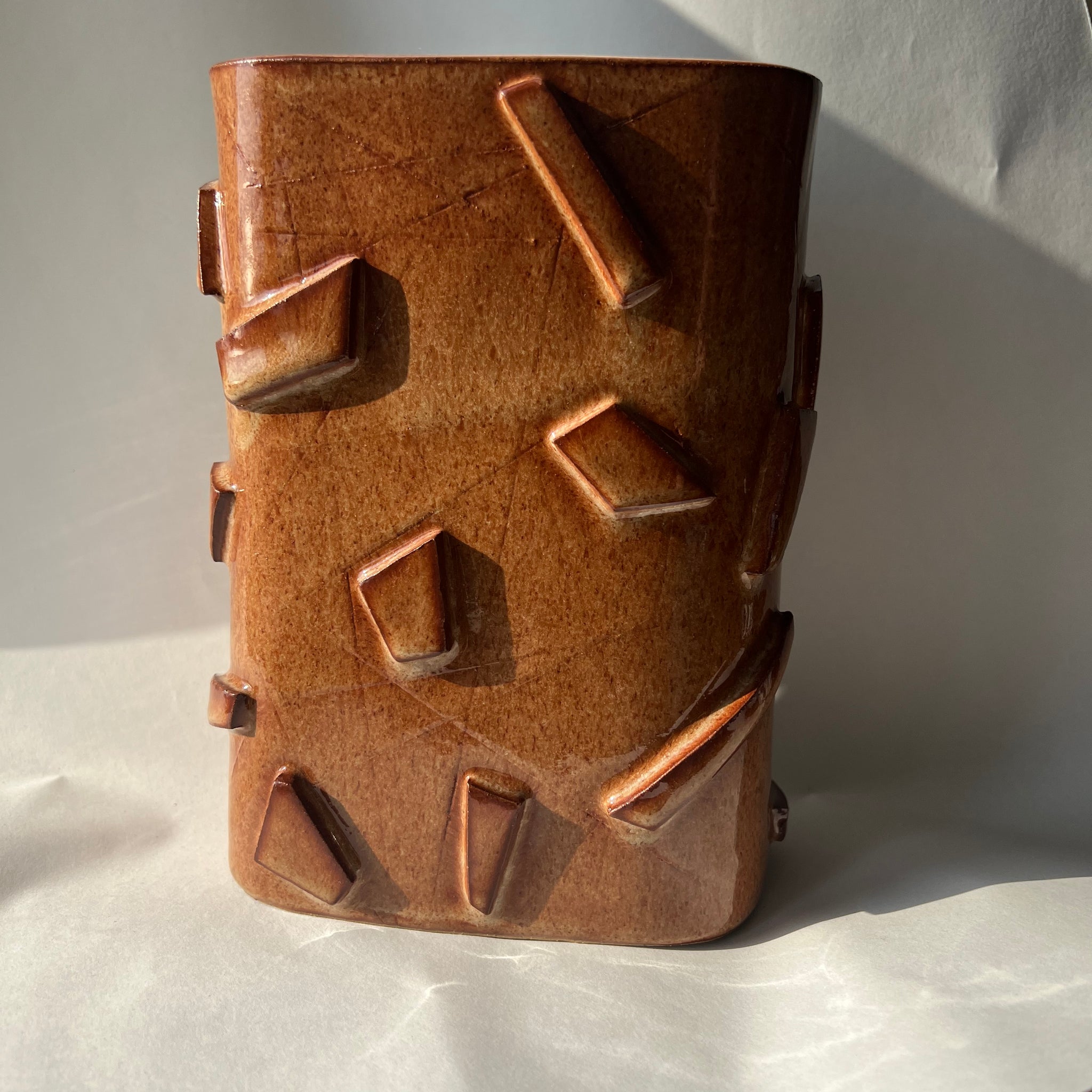 Brown graphic Vase