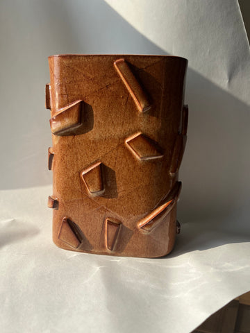 Brown graphic Vase